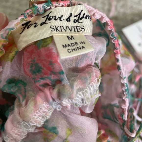 For Love & Lemons Skivvies Eden Sleep Tank Top Medium Garden Floral - Picture 5 of 8